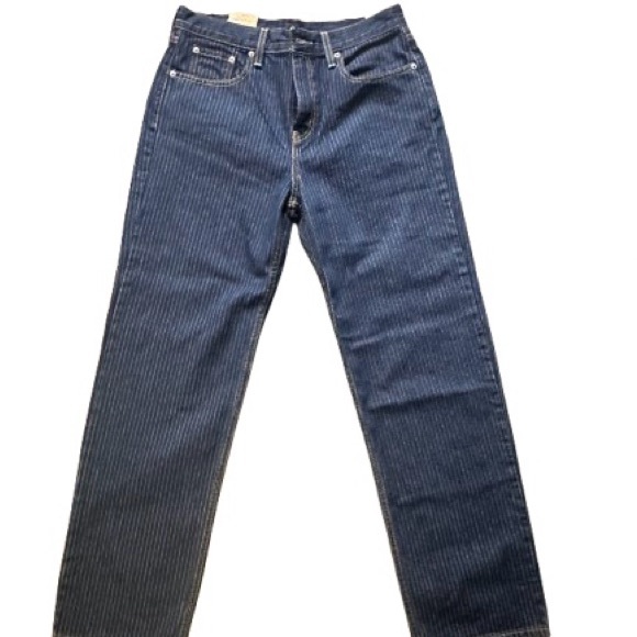 Levi’s Low Pro Straight Leg Stripped Jeans - Picture 3 of 8